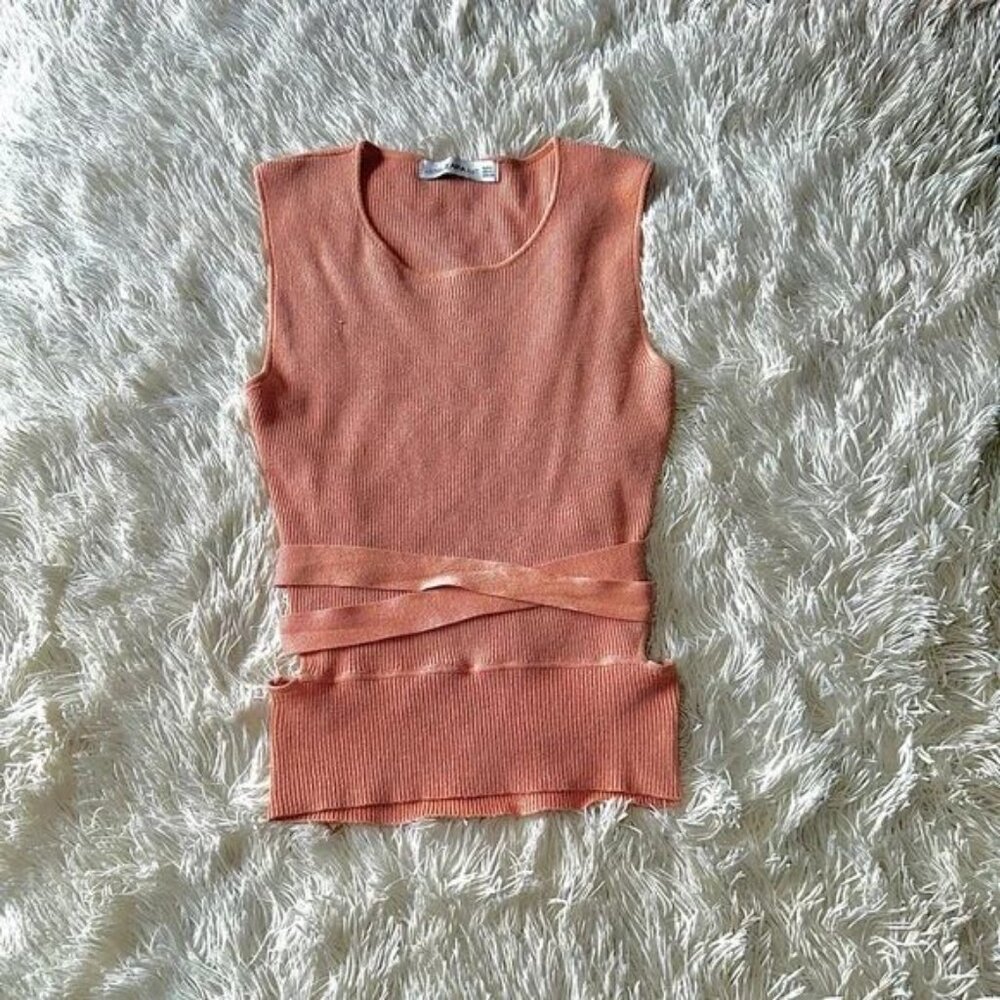 Pink Sleeveless Crop Tank Top